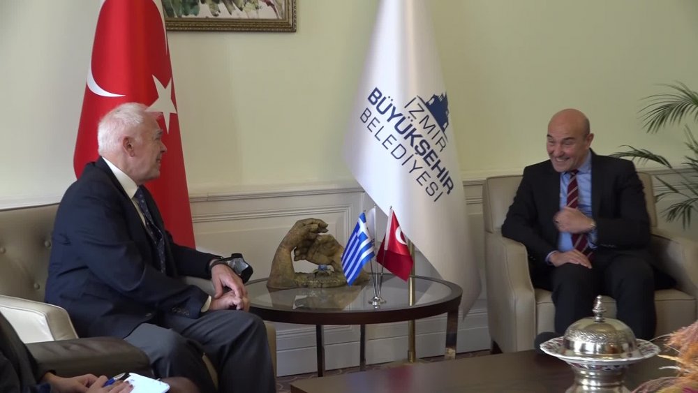 YUNANİSTAN’IN  BÜYÜKELÇİSİNDEN  TUNÇ SOYER’'E  ZİYARET