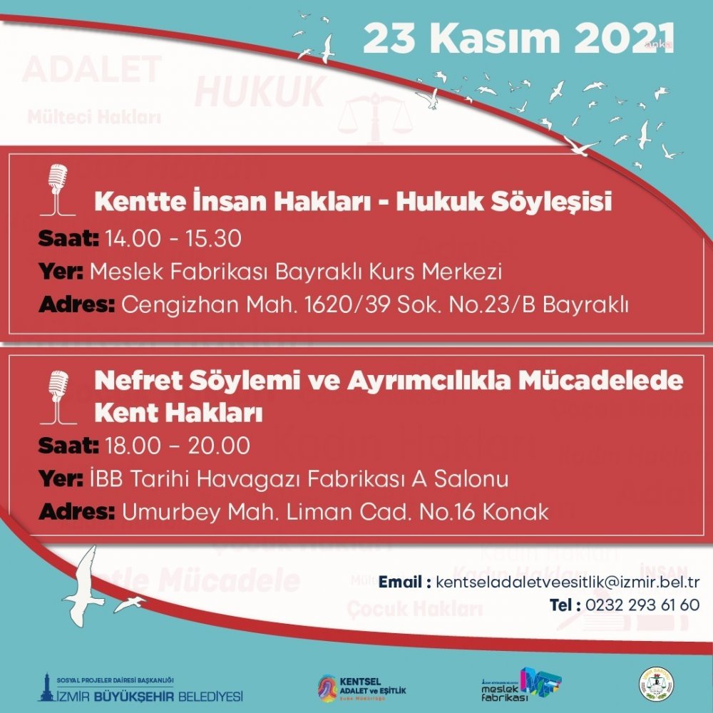 İzmir'de hukuk söyleşileri başlıyor